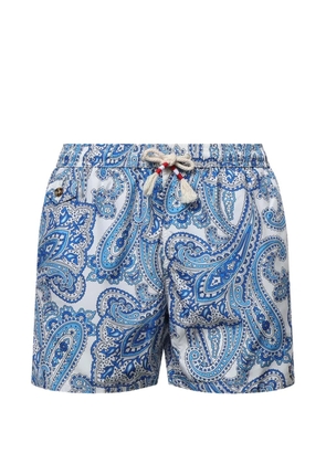 MC2 Saint Barth paisley-print drawstring swim shorts - White