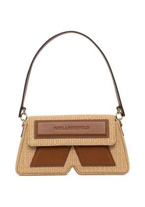 Karl Lagerfeld Ikon K woven shoulder bag - Neutrals
