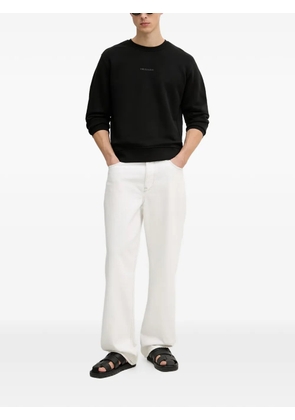 Trussardi logo-print crew-neck sweater - Black