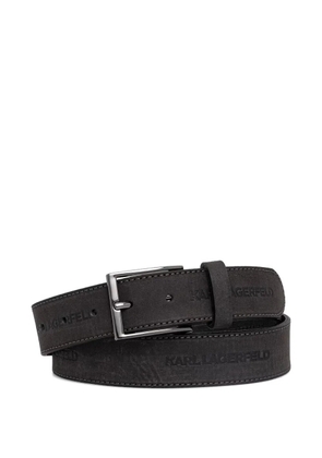 Karl Lagerfeld logo-embossed buckle-fastening belt - Grey