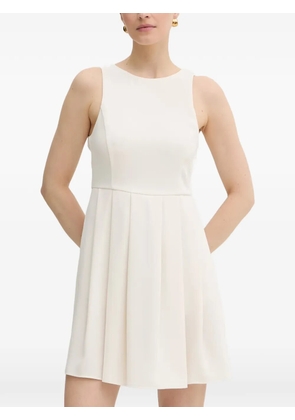 Armani Exchange pleated sleeveless mini dress - White