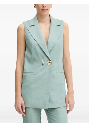 SIMONA CORSELLINI embellished-button waistcoat - Green