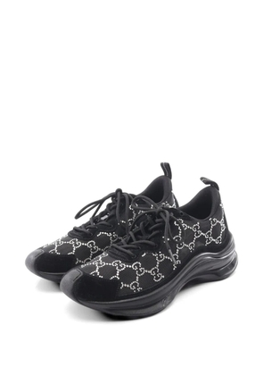 Gucci Pre-Owned Gucci Run GG rhinestone sneakers - Black