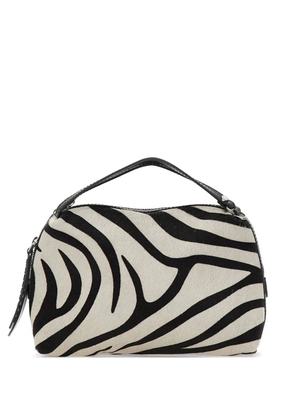 GIANNI CHIARINI small Alifa zebra-print tote bag - White