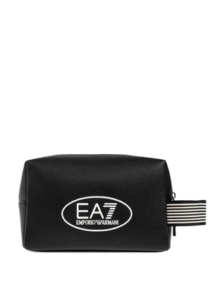 Ea7 Emporio Armani logo-print cosmetic bag - Black