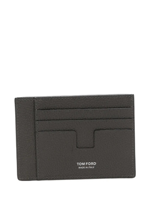 TOM FORD T-line grained leather cardholder - Grey