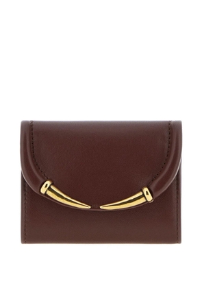 Roberto Cavalli fang-embellished wallet - Brown