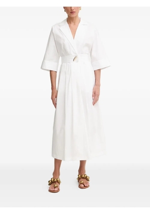 SIMONA CORSELLINI belted wide-sleeve dress - White