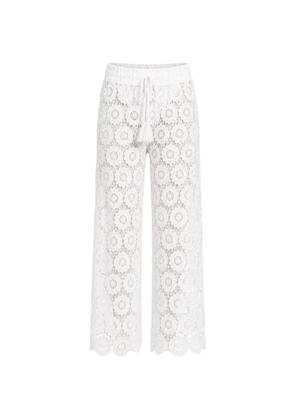 Seafolly Secret Garden floral-lace trousers - White
