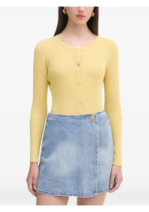 Armani Exchange ribbed-knit cardigan - Yellow