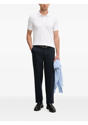 Trussardi logo-embroidered polo shirt - White