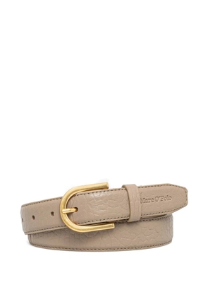 Marc O'Polo grained-leather buckle belt - Neutrals