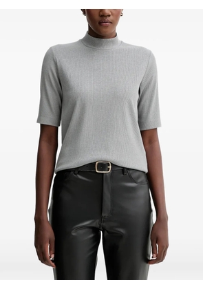 Marc O'Polo ribbed-knit mock-neck t-shirt - Grey