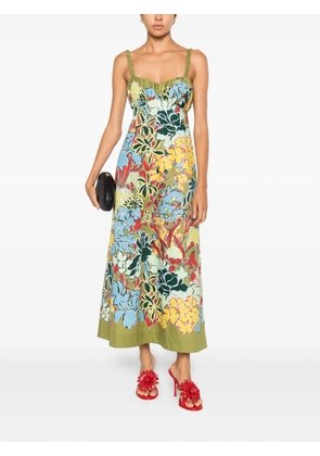 ALEMAIS Solstice floral-print midi dress - Green