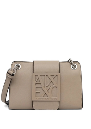 Armani Exchange mini Susy Zebra chain-link cross body bag - Neutrals