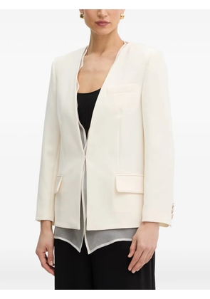 SIMONA CORSELLINI Cady organza-detail blazer - Neutrals