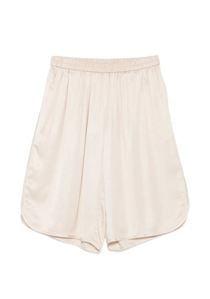 The Frankie Shop elasticated satin-finish shorts - Neutrals