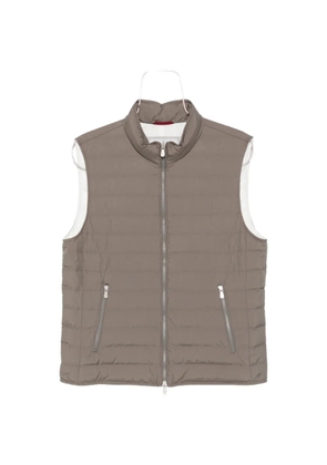 Brunello Cucinelli quilted high-neck gilet - Green
