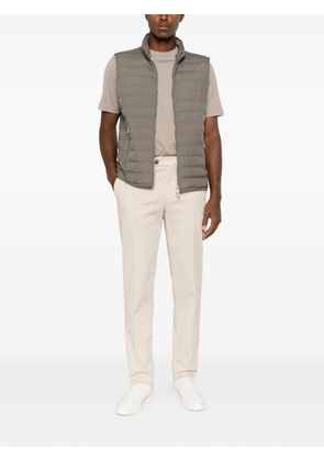 Brunello Cucinelli quilted high-neck gilet - Green