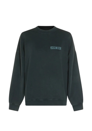 ANINE BING graphic-print cotton sweater - Black