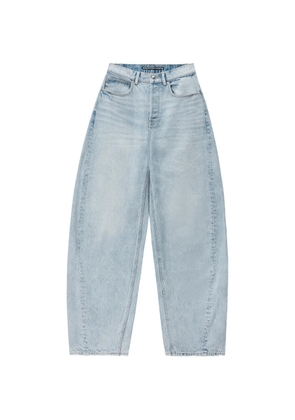 Alexander Wang crystal-logo oversized jeans - Blue