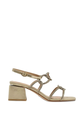 ALMA EN PENA Sara crystal-embellished sandals - Gold