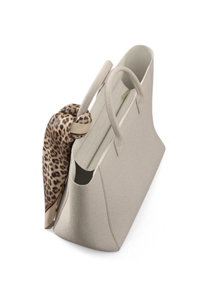 LIU JO large logo-embroidered tote bag - Neutrals