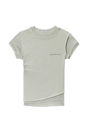 Alexander Wang logo-print layered T-shirt - Green