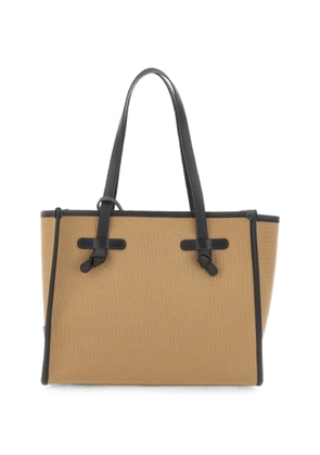 MARCELLA CLUB Marcella leather-trim shoulder bag - Neutrals