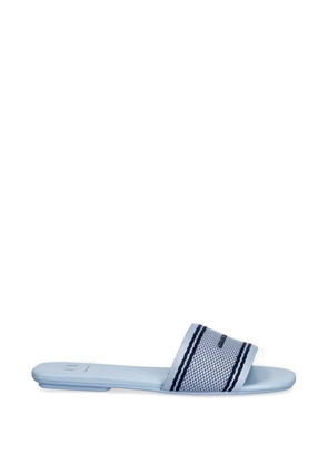 Armani Exchange logo-print slides - Blue