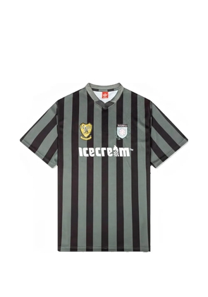 ICECREAM striped logo-print T-shirt - Green