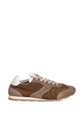 Marc O'Polo suede-panelled mesh sneakers - Brown