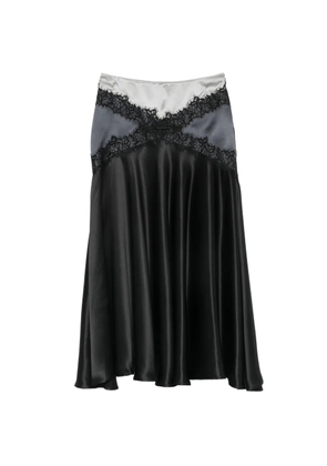 Viktor & Rolf lace-trim midi skirt - Black