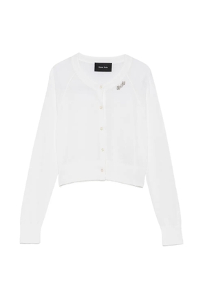 Simone Rocha crystal-embellished cardigan - White