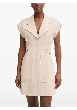 SIMONA CORSELLINI button-up notched-lapels dress - Neutrals