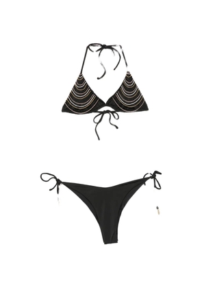 COTAZUR bead-embellished triangle bikini - Black