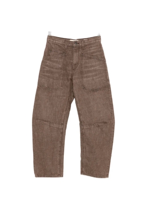 Nili Lotan Shon curved-leg jeans - Brown