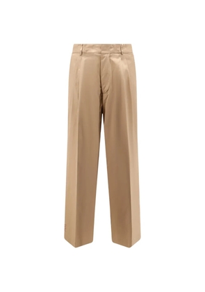 AMARANTO pleated wide-leg trousers - Neutrals
