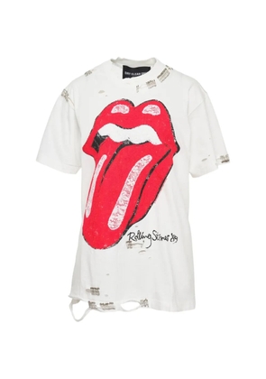 DRY CLEAN ONLY distressed-effect T-shirt - White