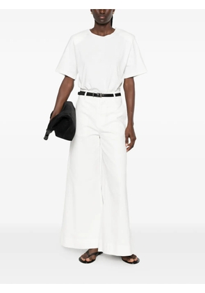 Eleh high-waisted wide-leg trousers - White