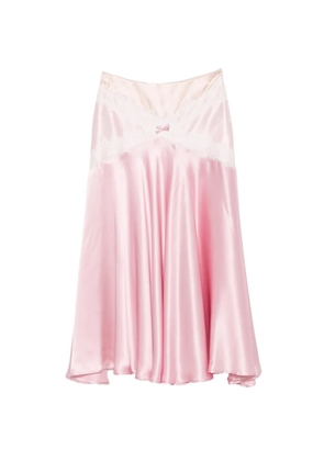 Viktor & Rolf lace-trim midi skirt - Pink