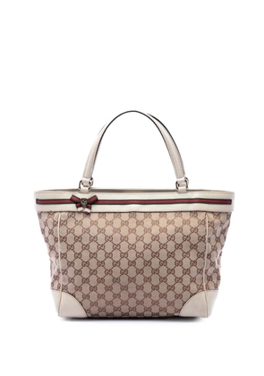 Gucci Pre-Owned 2016-2026 GG Canvas Web Mayfair tote bag - White