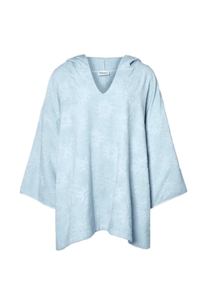 Hunza G Sunny hooded poncho - Blue