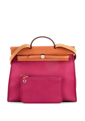 Hermès Pre-Owned Herbag Zip Leather and Toile 39 satchel - Pink