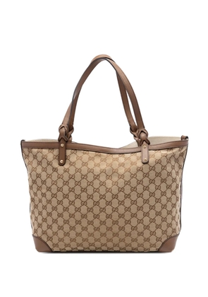 Gucci Pre-Owned 2016-2026 Medium GG Canvas Craft tote bag - Neutrals