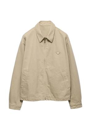 Prada old denim blouson jacket - Neutrals