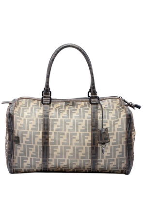 Fendi Pre-Owned 2000-2010 Large Zucca Mesh boston bag - Brown