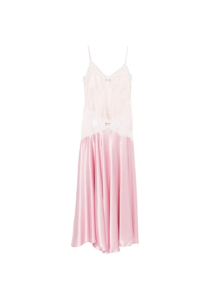 Viktor & Rolf lace-trim silk dress - Pink