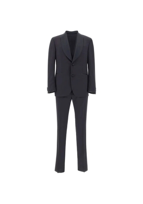 Corneliani satin shawl-lapel three-piece suit - Grey