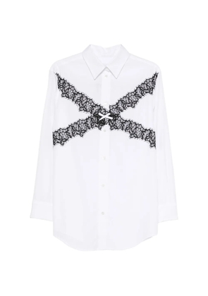 Viktor & Rolf lace-trimmed bow-detail shirt - White